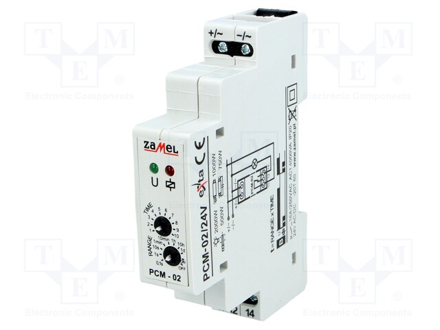 Timer; 0,1s÷10days; SPDT; 250VAC/16A; 24VAC; 24VDC; DIN; -20÷60°C