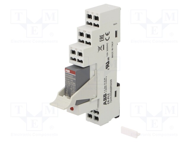 Relay: interface; SPDT; Ucoil: 24VDC; Mounting: DIN; Series: CR-P