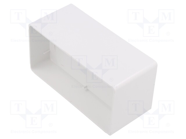 Flat duct connector; white; ABS; 110x55mm