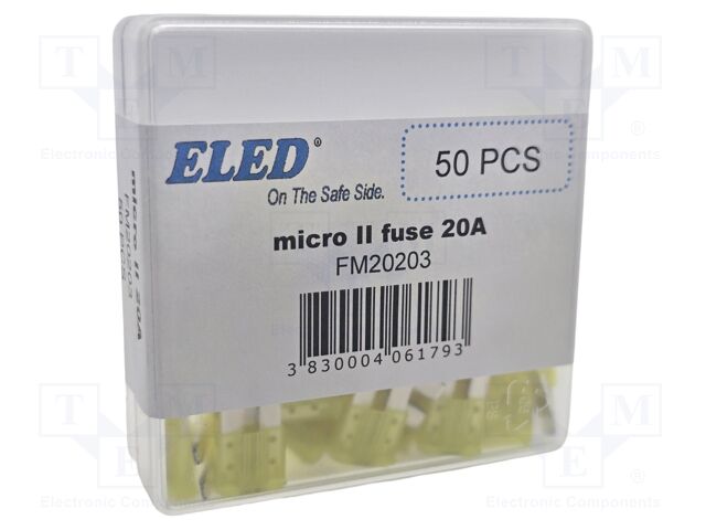 Fuse: fuse; 20A; 32VDC; automotive; 9.1mm; 9.1x3.8x15.3mm