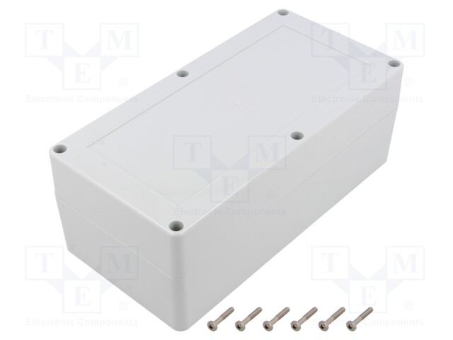 Enclosure: multipurpose; X: 100mm; Y: 200mm; Z: 75mm; ZP; light grey