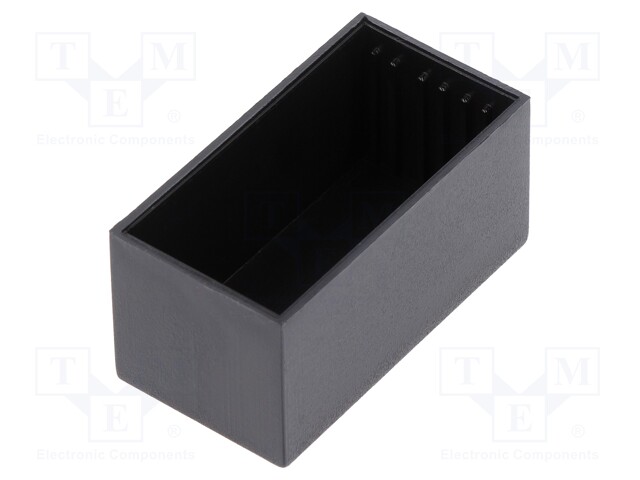 Enclosure: designed for potting; X: 22mm; Y: 42mm; Z: 21mm; black