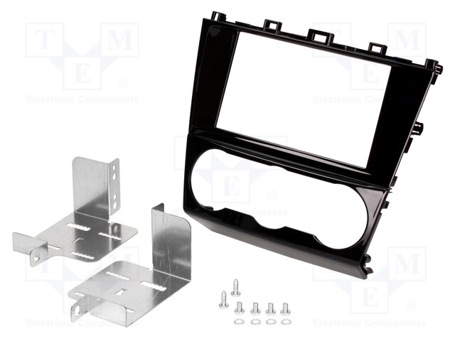 Radio mounting frame; Subaru; 2 DIN; black gloss