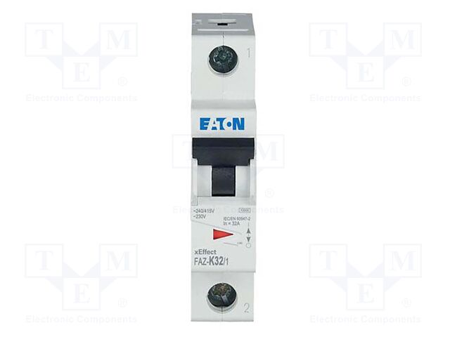 Circuit breaker; 230/400VAC; Inom: 32A; Poles: 1; DIN; Charact: K
