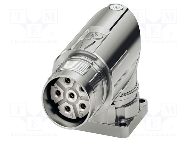 Connector: M23; socket; PIN: 6; crimped; angled; IP68; M23 PRO; 30A