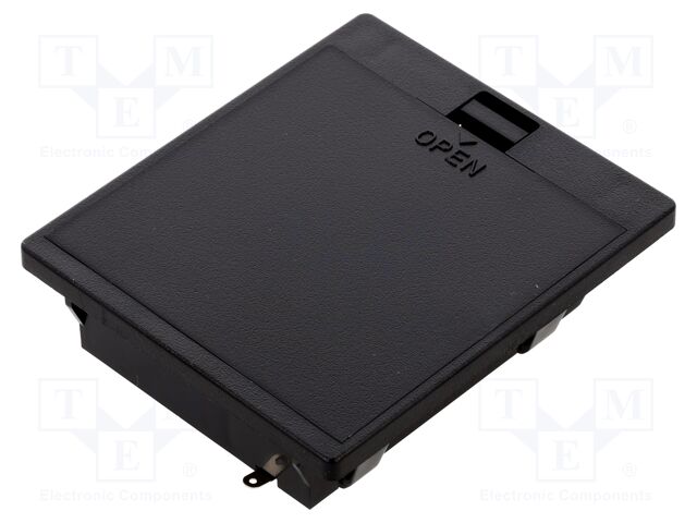 Holder; AA,R6; Batt.no: 3; black; with flap