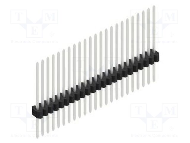 Connector: pin strips; pin header; male; PIN: 23; 1.27mm; THT; 1x23