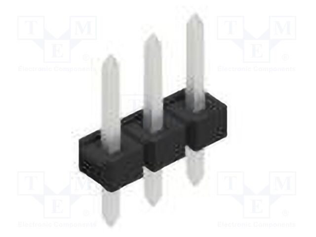 Connector: pin strips; pin header; male; PIN: 3; 2.54mm; THT; 1x3