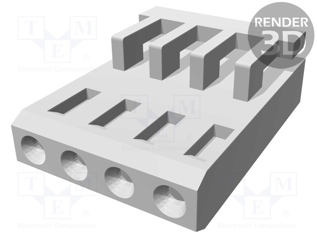 Plug; wire-board; female; AMPMODU MOD IV; 2.54mm; PIN: 4; for cable