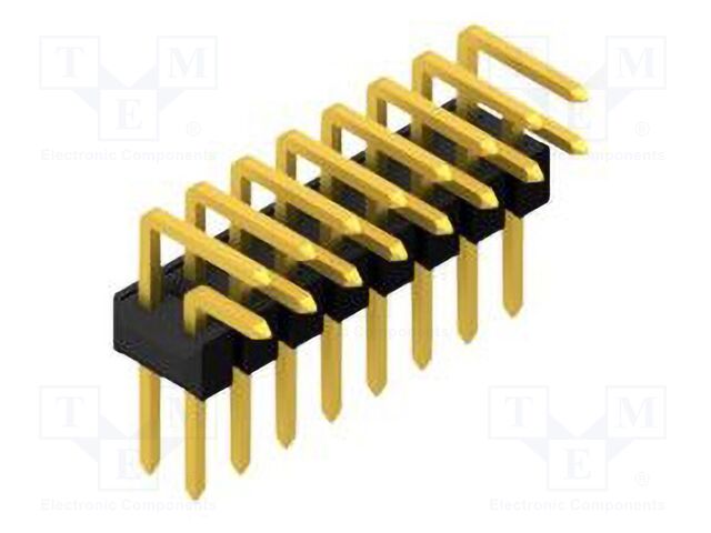 Connector: pin strips; pin header; male; PIN: 16; 2.54mm; THT; 2x8