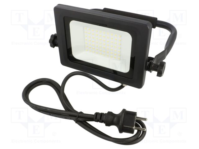 Lamp: LED flood light; 230VAC; 50W; 6400K; CRImin: 80; 4000lm