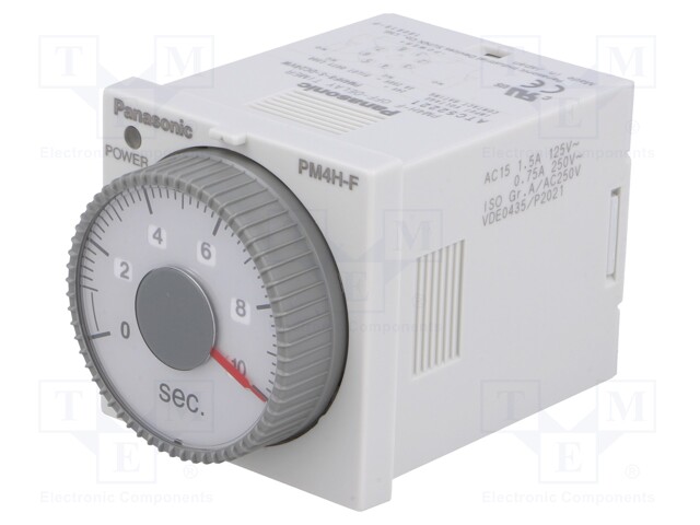 Timer; 0,04s÷10s; DPDT; 250VAC/3A; 24VDC; socket,on panel; PIN: 8