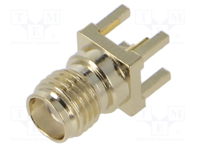 Connector: SMA; socket; female; straight; THT; on PCBs; PTFE
