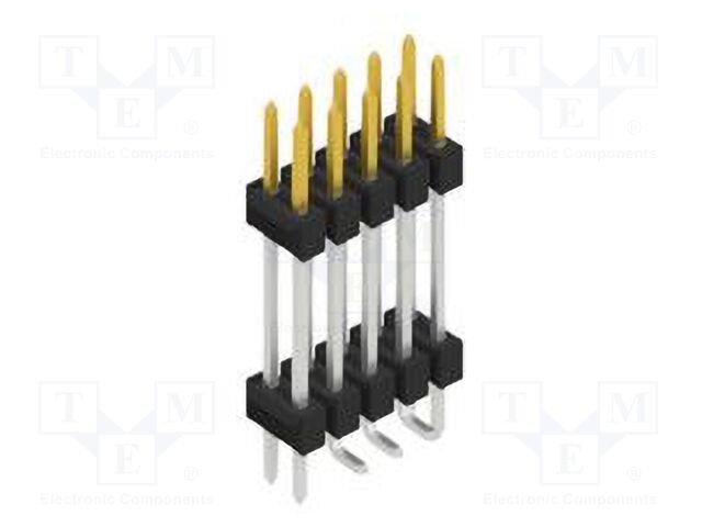 Connector: pin strips; pin header; male; PIN: 10; 2.54mm; SMT; 2x5