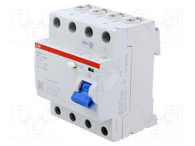 RCD breaker; Inom: 40A; Ires: 500mA; Max surge current: 5000A; 400V