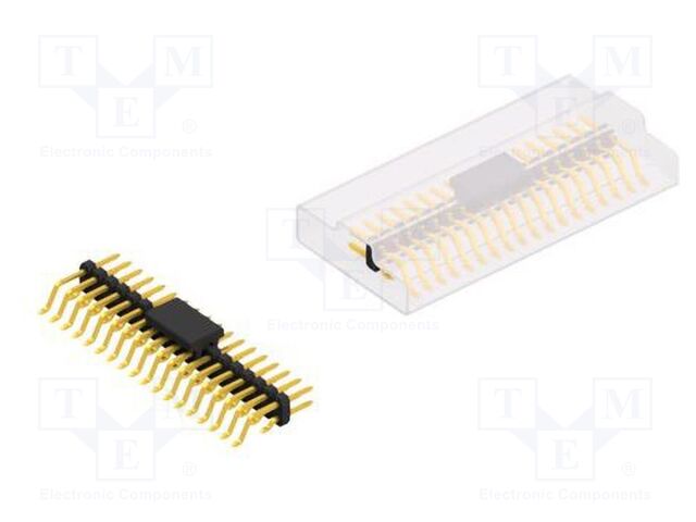 Connector: pin strips; pin header; male; PIN: 36; 2mm; SMT; 2x18