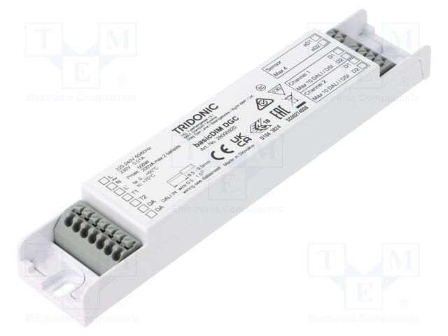 DALI controller; screw; 220÷240VAC; relay; IP20; 0÷60°C; OUT: 1