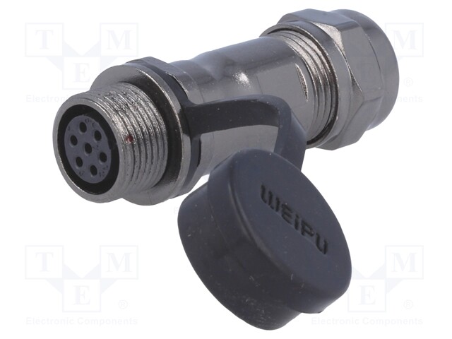 Plug; female; ST12; PIN: 7; IP67; 5÷8mm; 5A; soldering; for cable