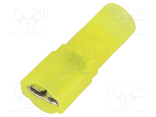 Terminal: flat; 6.4mm; 0.8mm; female; crimped; for cable; insulated