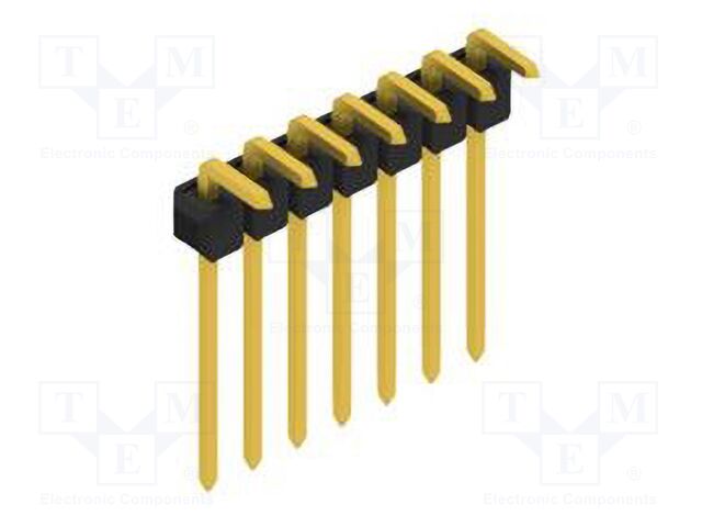 Connector: pin strips; pin header; male; PIN: 7; 2.54mm; THT; 1x7