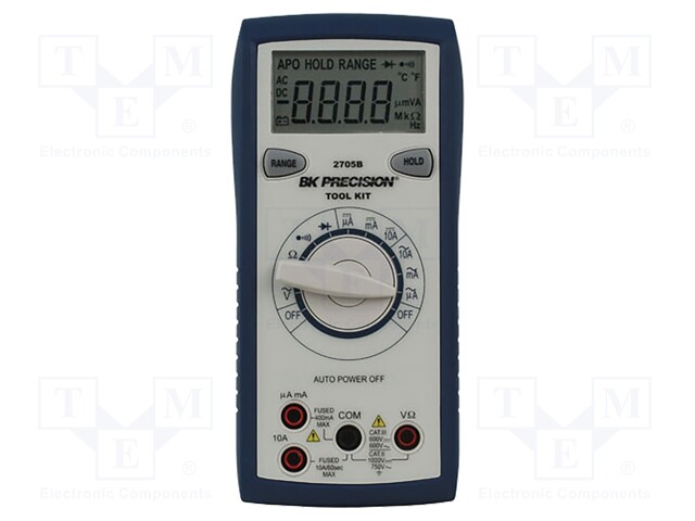 Digital multimeter; LCD 3,75 digit (4000); 2x/s; 0÷50°C
