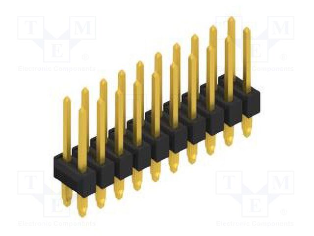 Connector: pin strips; pin header; male; PIN: 20; 2.54mm; THT; 2x10