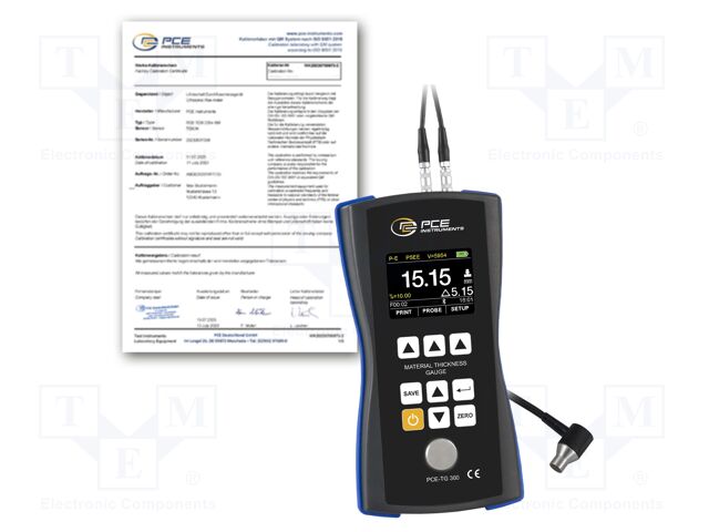 Tester: thickness; LCD TFT 2,4"; 0,65÷600mm; Bluetooth,USB mini