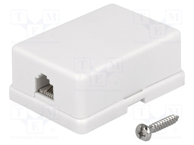 Socket; RJ12; Layout: 6p6c; surface-mounted,screw,self-adhesive