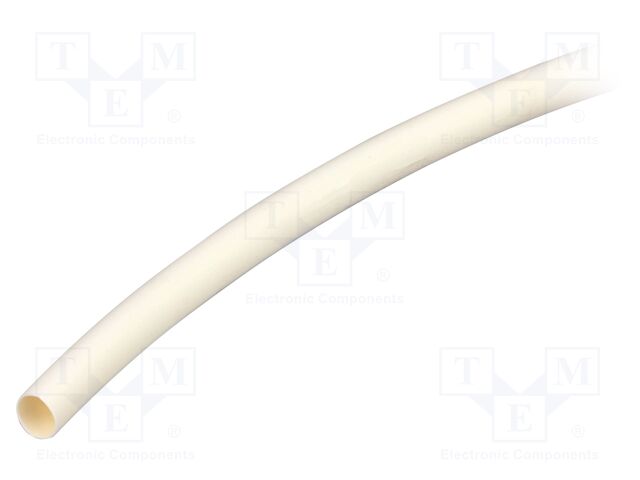 Heat shrink sleeve; thin walled,flexible; 2: 1; 6.4mm; white