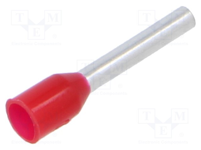 Tip: bootlace ferrule; insulated; copper; 1mm2; 10mm; tinned