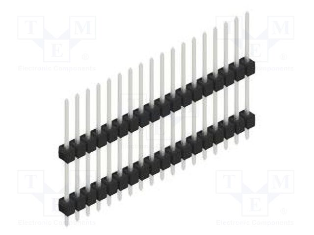 Connector: pin strips; pin header; male; PIN: 18; 2.54mm; THT; 1x18