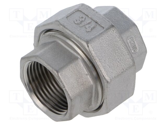 Flat,with seal,female-female; max.10.5bar; Thread: G 3/4"; G316