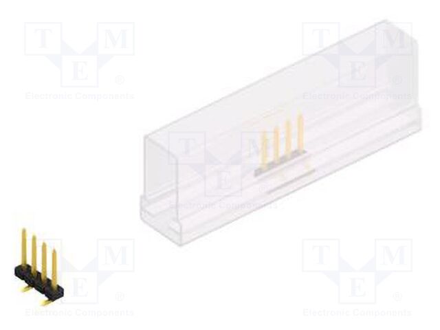 Connector: pin strips; pin header; male; PIN: 4; 2mm; SMT; 1x4; 100V