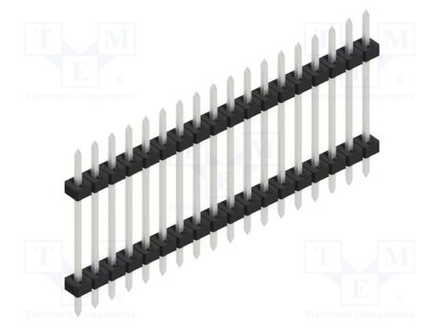 Connector: pin strips; pin header; male; PIN: 18; 2mm; THT; 1x18