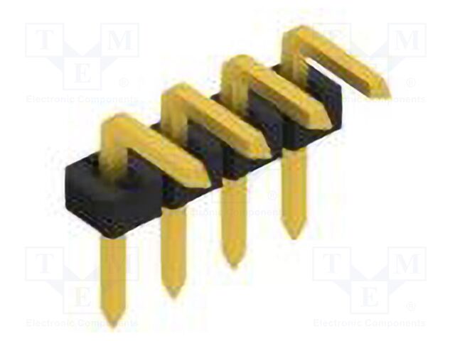 Connector: pin strips; pin header; male; PIN: 4; 2mm; THT; 1x4; 100V