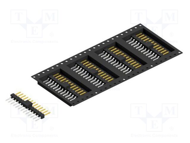 Connector: pin strips; pin header; male; PIN: 13; 2.54mm; SMT; 1x13