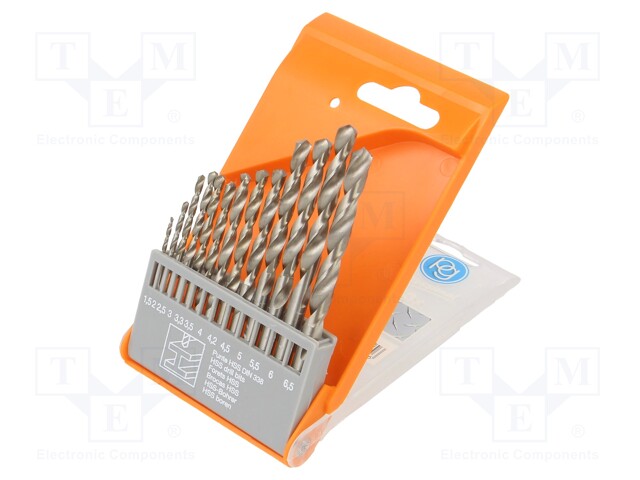 Drill set; for metal; high speed steel stal szybkotnąca HSS