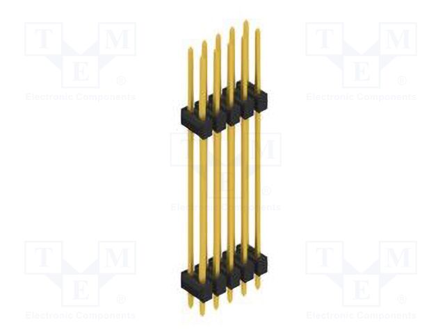 Connector: pin strips; pin header; male; PIN: 10; 2.54mm; THT; 2x5