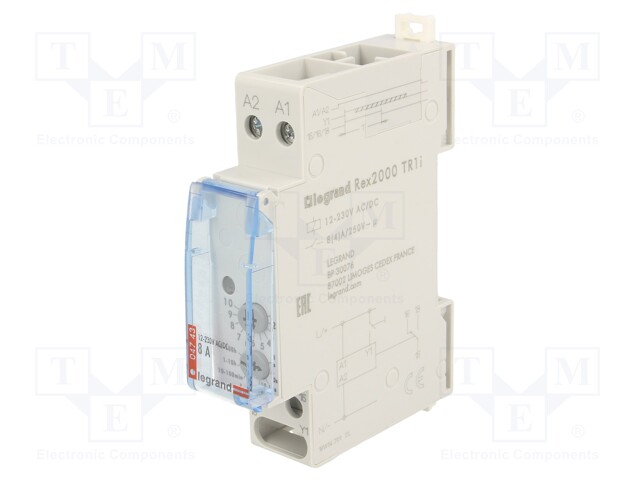 Timer; 0,1s÷100h; SPDT; 250VAC/8A; 12÷230VAC; 12÷230VDC; DIN; PIN: 6