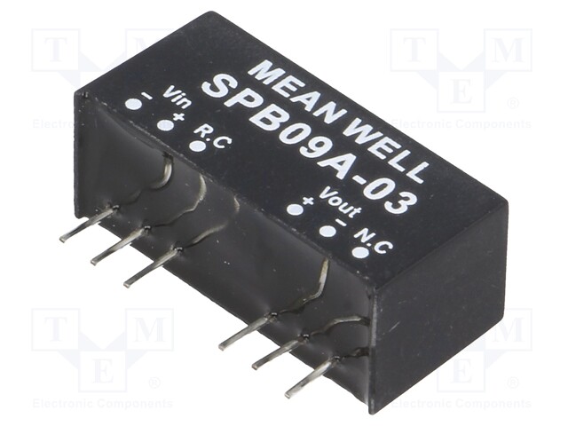 Converter: DC/DC; 9W; Uin: 9÷18V; 3.3VDC; Iout: 0÷2000mA; SIP8; 5g