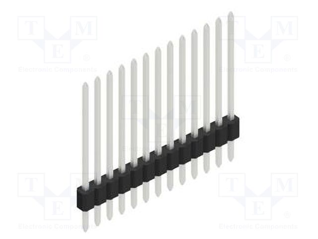 Connector: pin strips; pin header; male; PIN: 13; 1.27mm; THT; 1x13