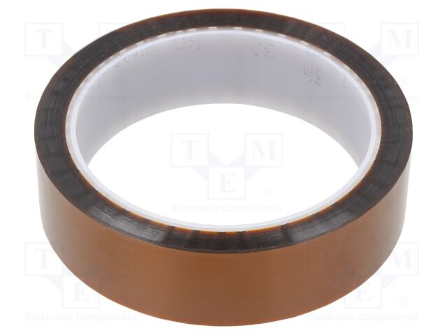 Tape: electrical insulating; W: 25mm; L: 33m; Thk: 0.076mm; silicone