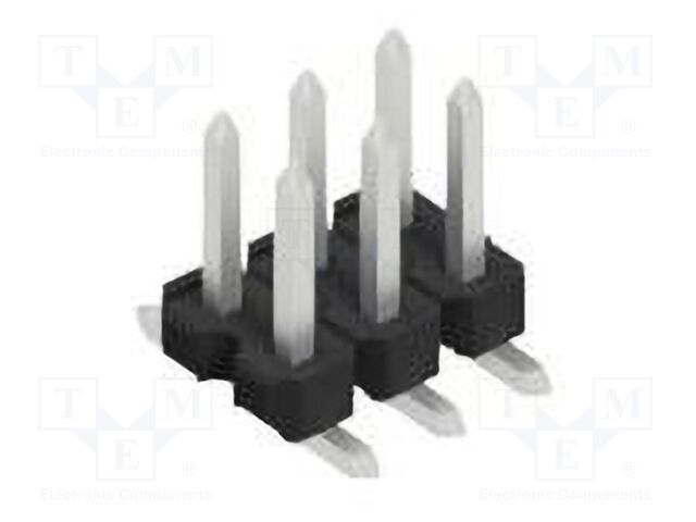 Connector: pin strips; pin header; male; PIN: 6; 2.54mm; SMT; 2x3