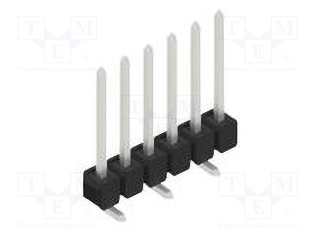Connector: pin strips; pin header; male; PIN: 6; 2.54mm; SMT; 1x6