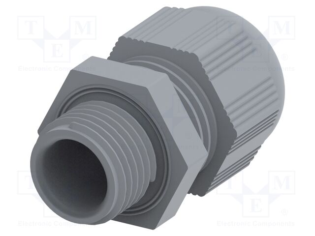 Cable gland; without nut; M16; 1.5; IP68; Mat: polyamide; grey