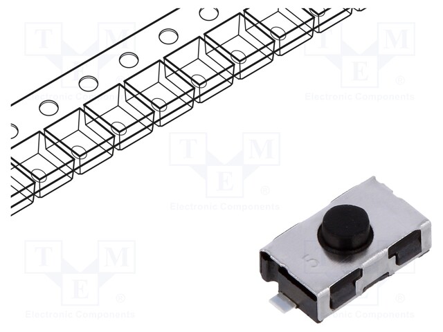Microswitch TACT; SPST-NO; Pos: 2; 0.05A/32VDC; SMT; none; 4.5N