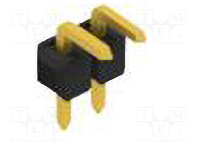 Connector: pin strips; pin header; male; PIN: 2; 2.54mm; THT; 1x2