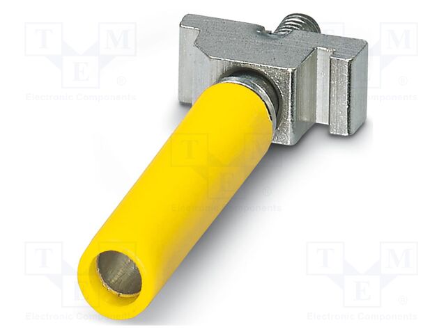 Test socket; L: 44mm; W: 6mm; H: 4.8mm; Body: yellow