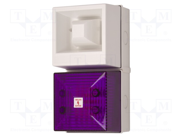 Signaller: lighting-sound; 48VDC; siren,flashing light; LED; IP65