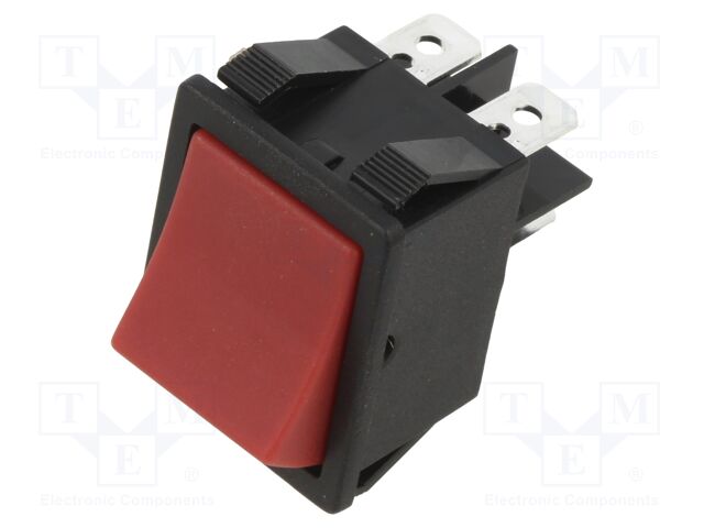 ROCKER; DPST-NO; Pos: 2; ON-OFF; 16A/250VAC; red; none; Body: black
